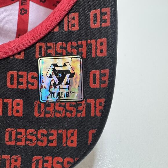 Top Level Blessed Hat Cap Snap Back Patch Praying Hands Embroidered Mens - Picture 6 of 10